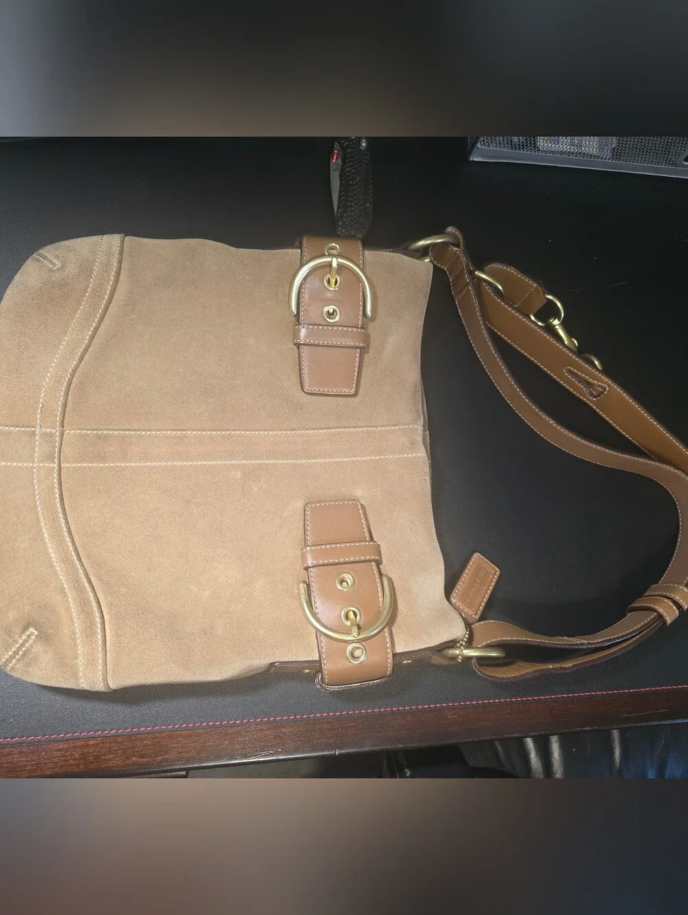Vintage Coach Legacy Suede Buckle Hobo Convertable Shoulder Bag 1483